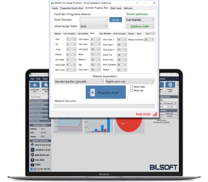 Bilsoft Excel Veri Aktarım Modülü ile Verilerinizi Hızla Yönetin!